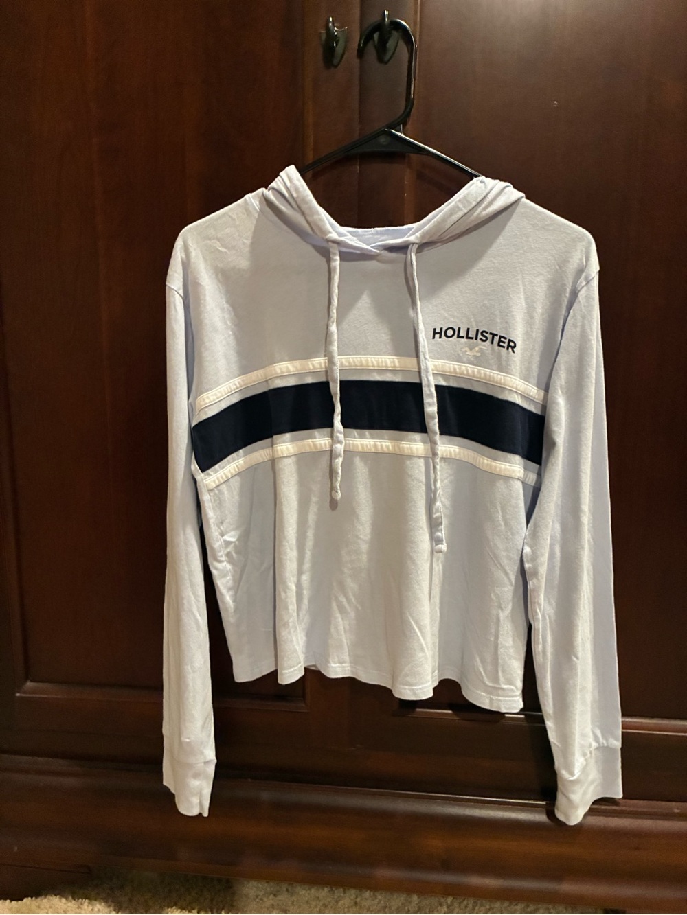 Hollister Pale Lavender Cotton Tee with White Logo